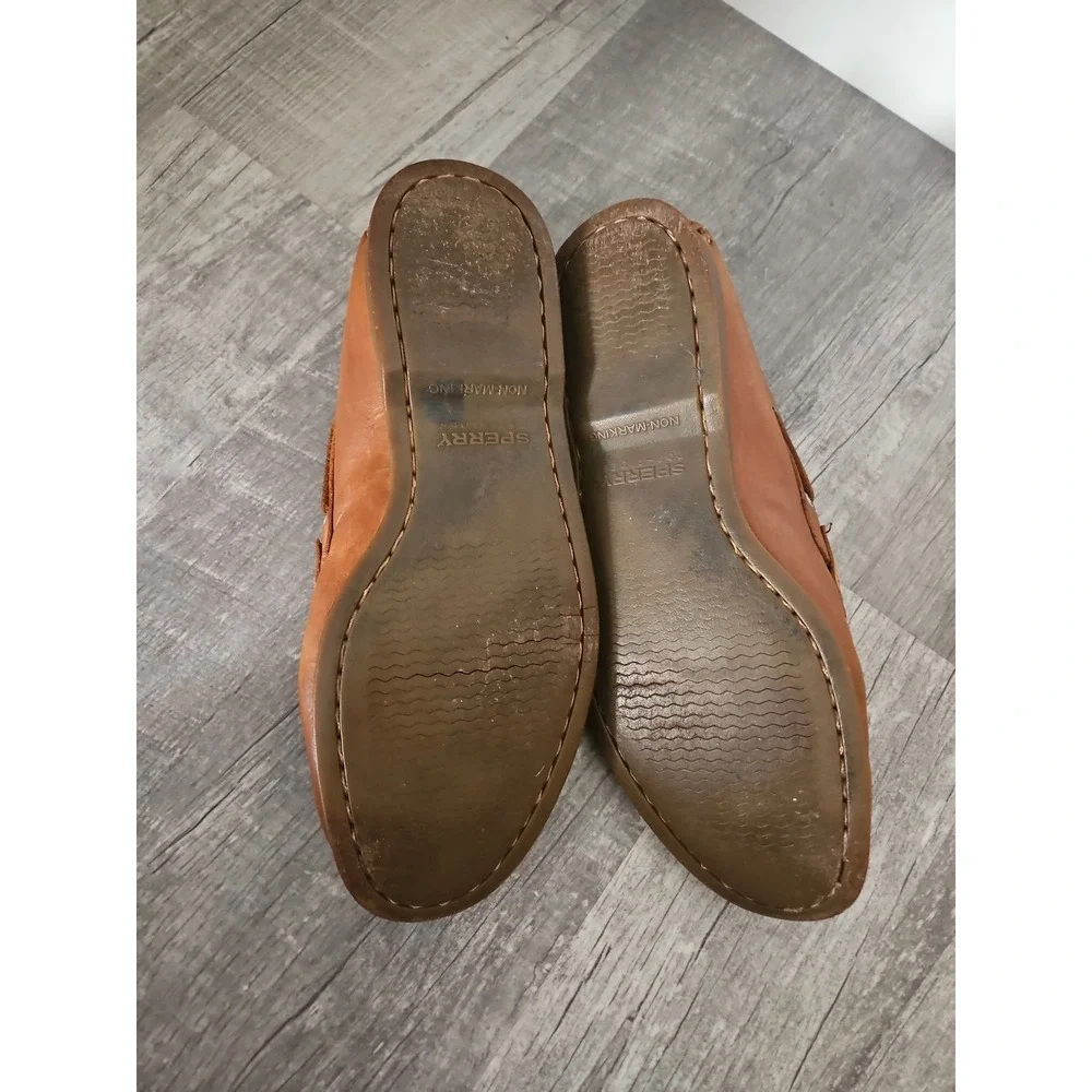 Sperry Top-Sider Mens 10M Leano Penny Loafer Driver Boat Shoes Tan Leather
